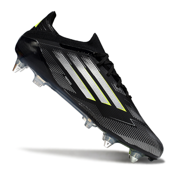 Adidas F50 Primeknit Elite Black White and Green SG