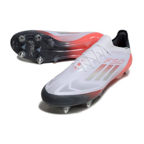 Adidas F50 Primeknit Elite White Gray and Orange SG