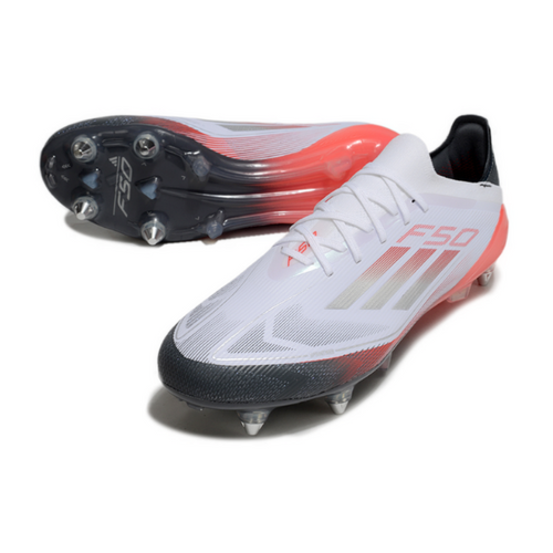 Adidas F50 Primeknit Elite White Gray and Orange SG