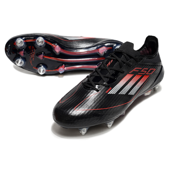 Adidas F50 Elite Black White and Red SG