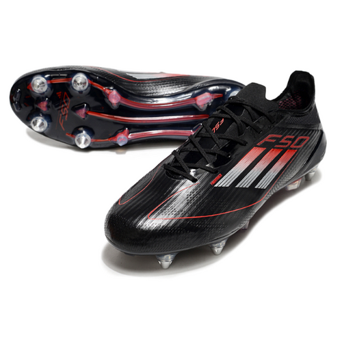 Adidas F50 Elite Black White and Red SG