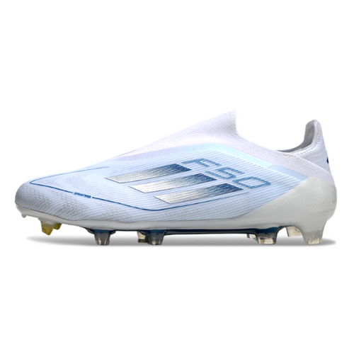 Adidas F50 Elite Laceless White and Blue FG