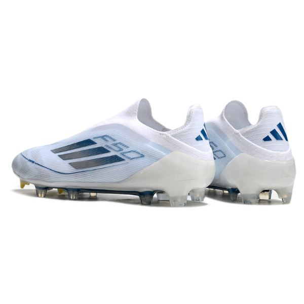 Adidas F50 Elite Laceless White and Blue FG