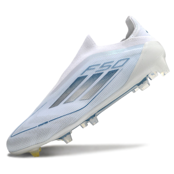 Adidas F50 Elite Laceless White and Blue FG