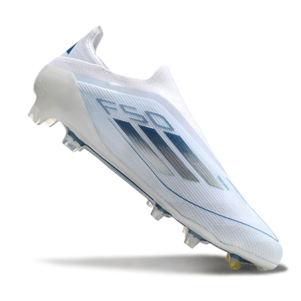 Adidas F50 Elite Laceless White and Blue FG