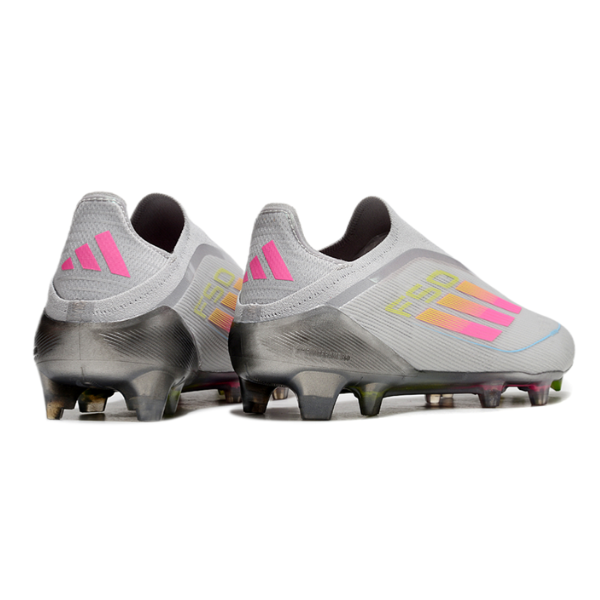 Adidas F50 Elite Laceless Gray Pink and Yellow FG