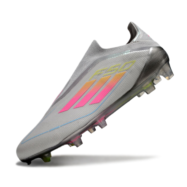 Adidas F50 Elite Laceless Gray Pink and Yellow FG