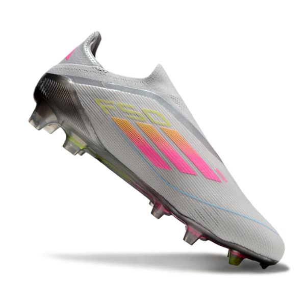 Adidas F50 Elite Laceless Gray Pink and Yellow FG