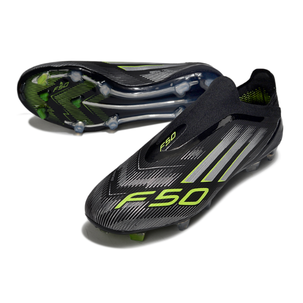 Adidas F50 Elite Laceless Black and White FG