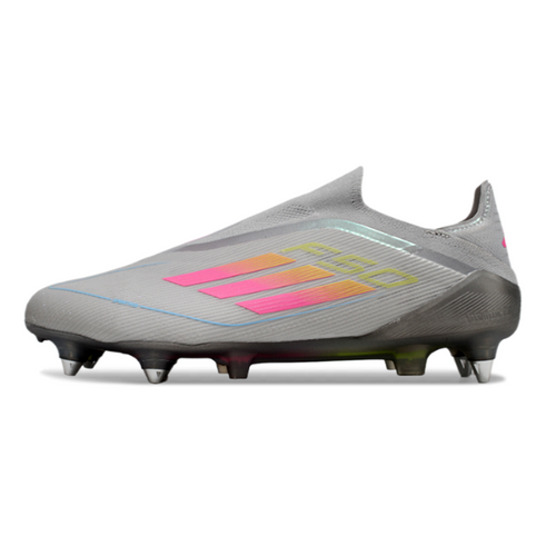 Adidas F50 Elite Laceless Grey Pink and Yellow SG