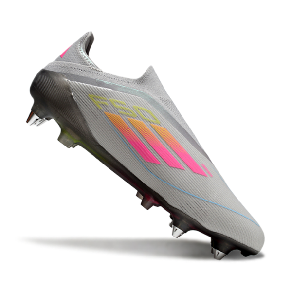 Adidas F50 Elite Laceless Grey Pink and Yellow SG