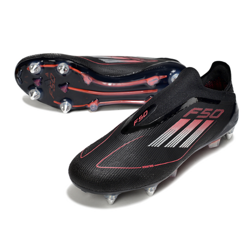 Adidas F50 Elite Laceless Black White and Red SG