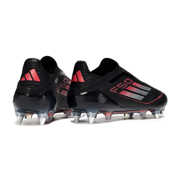 Adidas F50 Elite Laceless Black White and Red SG
