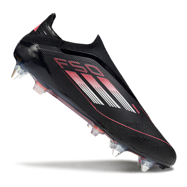 Adidas F50 Elite Laceless Black White and Red SG