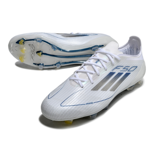 Adidas F50 Elite White and Blue FG