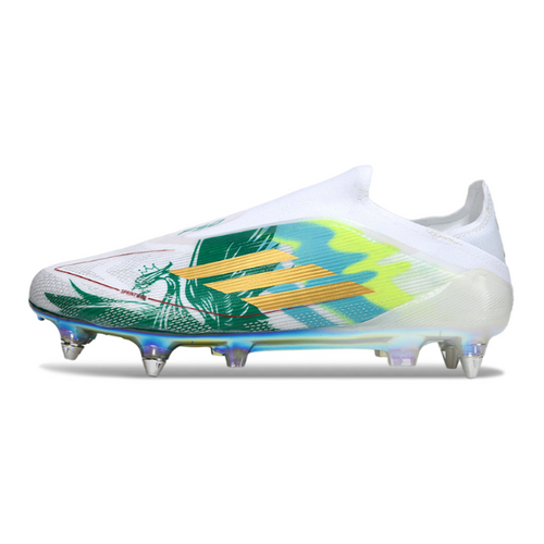 Adidas F50 Elite Laceless White and Green SG