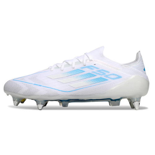 Adidas F50 Primeknit Elite White and Light Blue SG