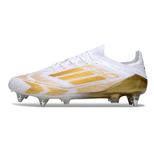 Adidas F50 Primeknit Elite White and Gold SG
