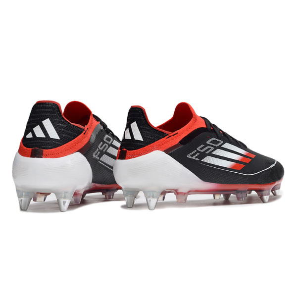 Adidas F50 Primeknit Elite Black White and Red SG