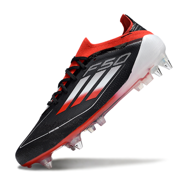 Adidas F50 Primeknit Elite Black White and Red SG