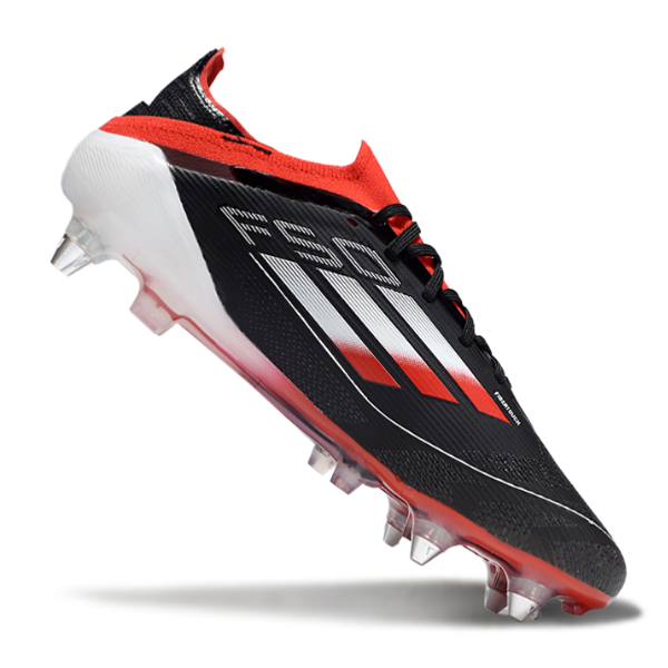 Adidas F50 Primeknit Elite Black White and Red SG