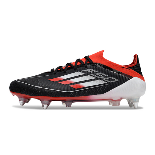 Adidas F50 Primeknit Elite Black White and Red SG