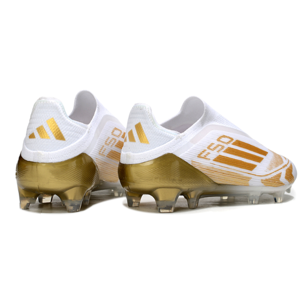Adidas F50 Elite Laceless White and Gold FG