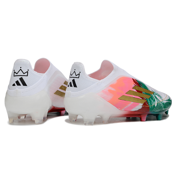 Adidas F50 Elite Laceless White Red and Green FG