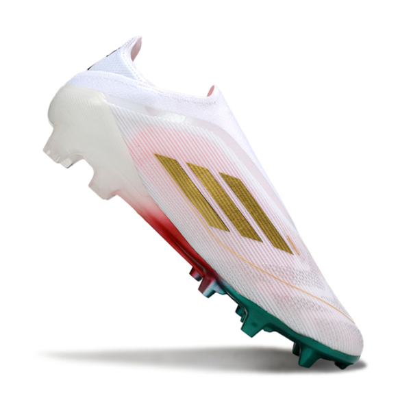 Adidas F50 Elite Laceless White Red and Green FG