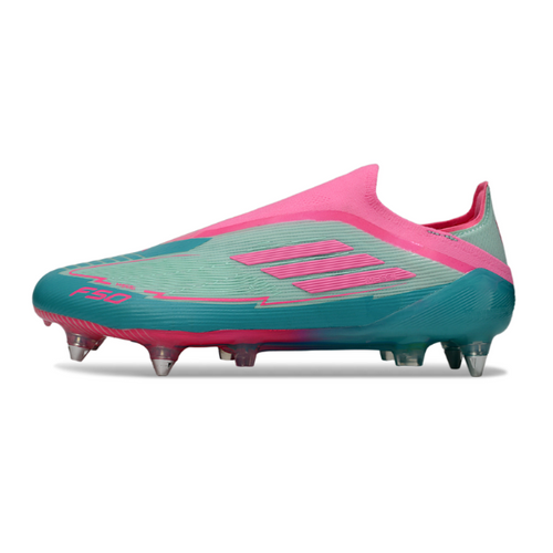 Adidas F50 Elite Laceless Light Blue and Pink SG
