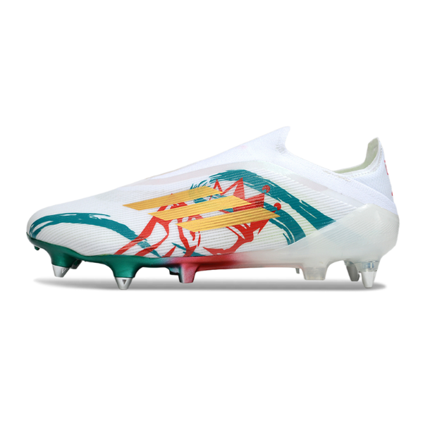 Adidas F50 Elite Laceless White Green and Red SG