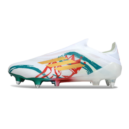 Adidas F50 Elite Laceless White Green and Red SG