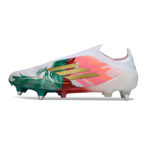 Adidas F50 Elite Laceless White Red and Green SG
