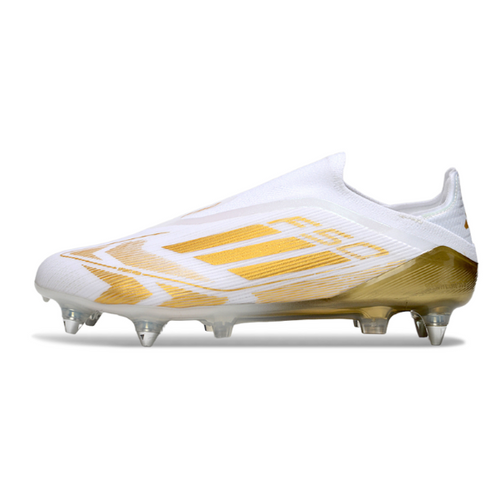 Adidas F50 Elite Laceless White and Gold SG