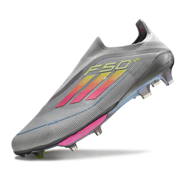 Adidas F50+ Elite Laceless Gray Pink and Yellow FG