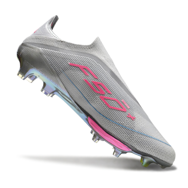 Adidas F50+ Elite Laceless Gray Pink and Yellow FG