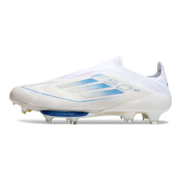 Adidas F50+ Elite Laceless White and Blue FG