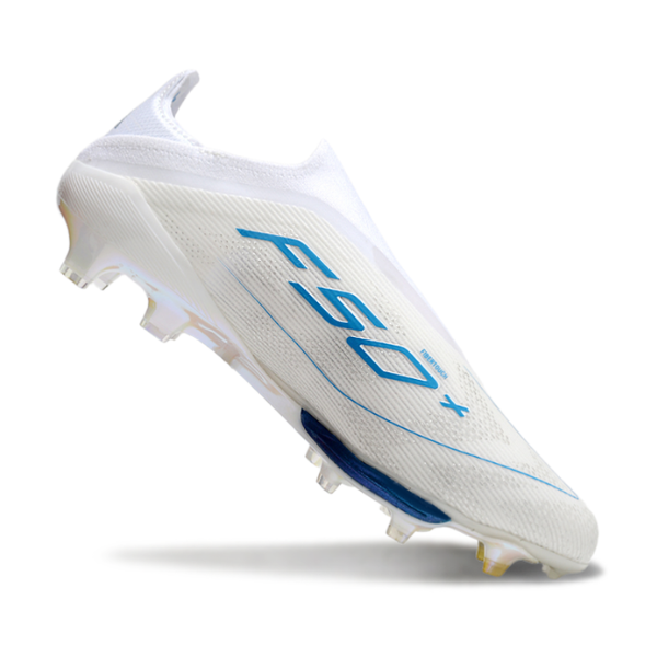 Adidas F50+ Elite Laceless White and Blue FG