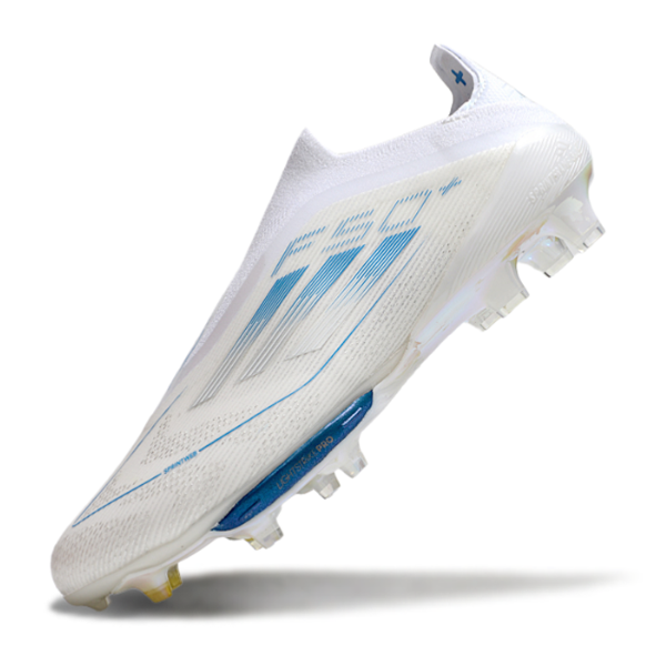Adidas F50+ Elite Laceless White and Blue FG