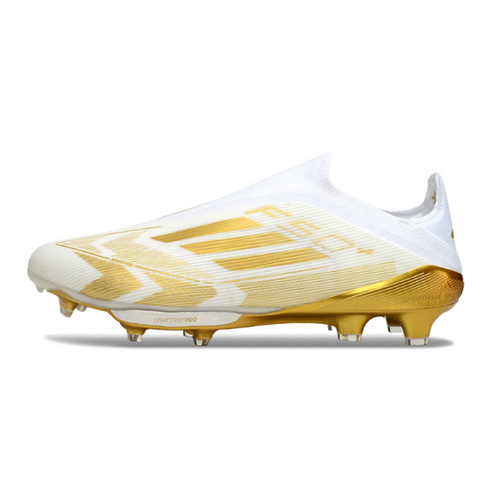 Adidas F50+ Elite Laceless White and Gold FG