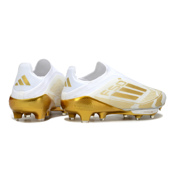 Adidas F50+ Elite Laceless White and Gold FG