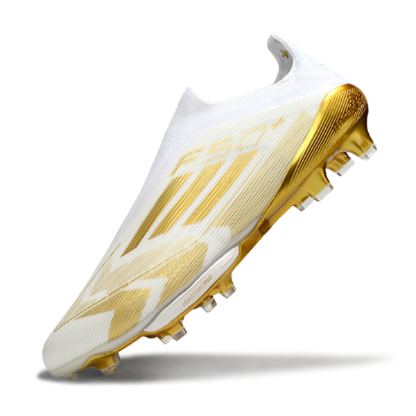 Adidas F50+ Elite Laceless White and Gold FG