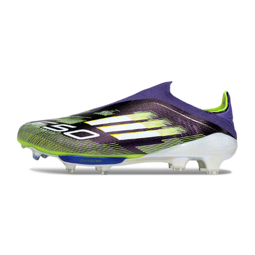 Adidas F50+ Elite Laceless Purple and Green FG