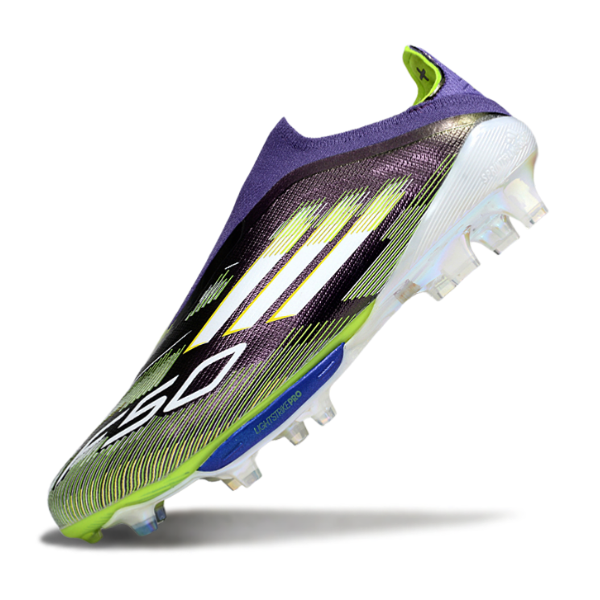 Adidas F50+ Elite Laceless Purple and Green FG