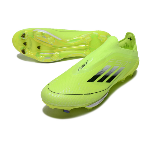 Adidas F50+ Elite Laceless Green and Black FG