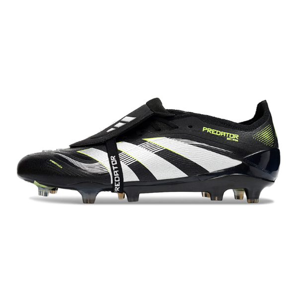 Adidas Predator 25 Elite Tongue Black White and Green FG