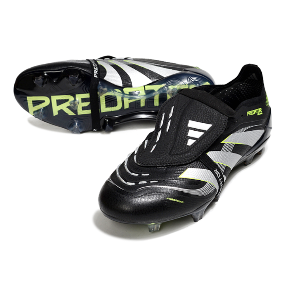 Adidas Predator 25 Elite Tongue Black White and Green FG
