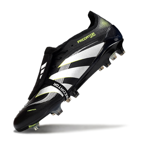 Adidas Predator 25 Elite Tongue Black White and Green FG