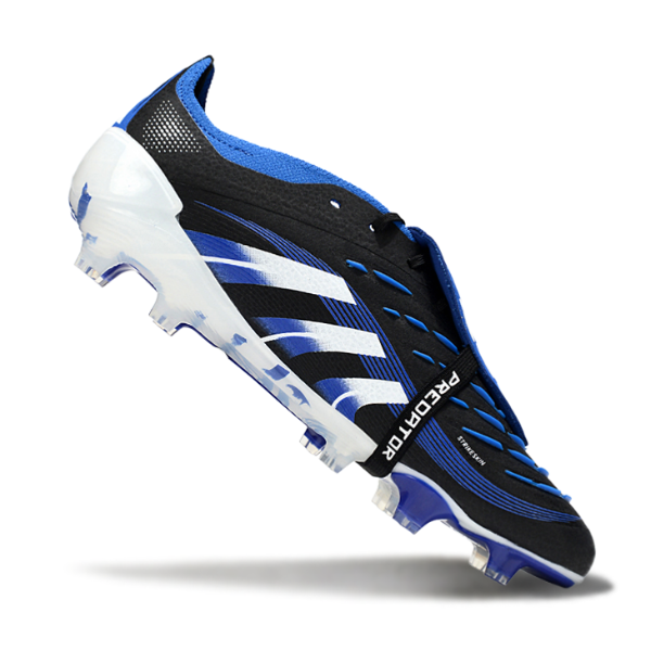 Adidas Predator 25 Elite Tongue Black White and Blue FG