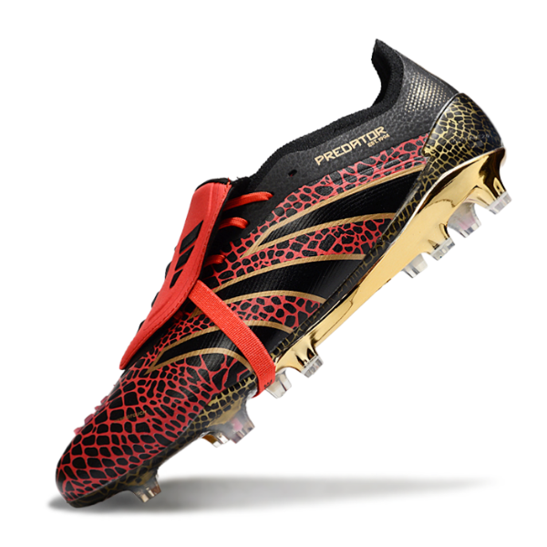 Adidas Predator 25 Elite Tongue Black and Red FG